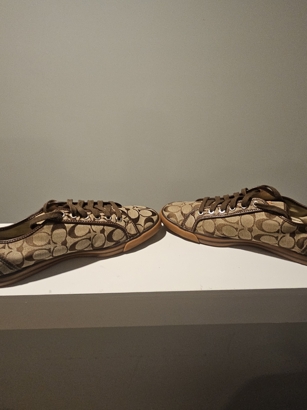 Coach Men’s Brown Signature Canvas Sneakers - Picture 12 of 12